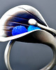 kolczyki wire wrapping Srebrny pierścionek regulowany KALIA ULTRAMARYNA