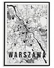 plakaty Plakat miasto POLSKA - WARSZAWA 2  obraz MAPA