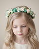 wianki komunijne Delikatny wianek na głowę turkus mięta