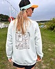 bluza bez kaptura damska Buza - Summer, niebieska