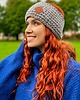 czapki damskie Opaska handmade Szarość Poranka