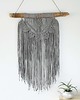 makramy Makrama  GREY szara ozdoba na ścianę macrame