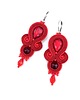 kolczyki soutache Anya kolczyki sutasz romantyczne małe lekkie czerwone