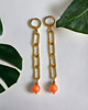 kolczyki swarovski Swarovski neon pearls : neon orange