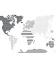 naklejki ścienne do pokoju dziecka Naklejka World Map Black 155x88cm