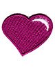 naszywki na ubrania Naszywka naprasowanka SERCE FIOLET termo haft dla dzieci 4x3,5cm