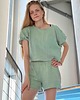 topy damskie Oversizowy Top nietoperz  lniany muslin
