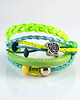bransoletki - inne Bransoletka - Ślimak - rzemienie, neonowa