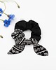 gumki do włosów Scrunchie/frotka patchwork czarna