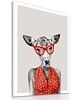obrazy Obraz na płótnie Sarenka w czerwieni 60x80
