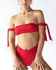 stroje kąpielowe i kostiumy kąpielowe damskie TROPIKO SWIMWEAR - CAPRI BANDEAU TOP czerwony