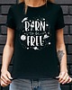 t-shirt damskie Koszulka damska organiczna Born free