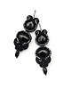 kolczyki soutache Duże kolczyki soutache glam czarne
