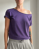 t-shirt damskie Fioletowy melanż Oversize