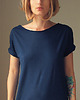 t-shirt damskie Granatowy Oversize