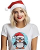 t-shirt damskie Koszulka świąteczna pingwin t-shirt