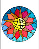 grafiki i ilustracje 61. SŁONECZNA MANDALA - rysunek, plakat.