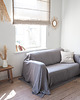 koce i narzuty Narzuta na kanapę  heavy linen TRUE GRAY