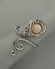 pierścionki - różne Pierścionek regulowany kamień słoneczny wire wrapping