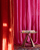 zasłony Zasłona z Miękkiego Lnu Stonewashed - fuchsia