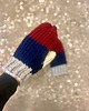 rękawiczki damskie Rękawiczki jednopalczaste z wełny merino bordo/ ecru