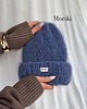 czapki damskie Puszysta czapka Cloud wełna merino alpaka *morski*