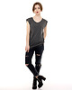 t-shirt damskie Szara koszulka oversize