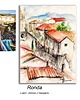 grafiki i ilustracje Obraz ręcznie malowany  Hiszpania Ronda