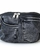 saszetka nerka Nerka czarna  jeans handmade