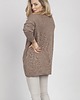 swetry damskie  Dzianinowa bluza, SWE169 mocca MKM
