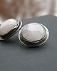 kolczyki wire wrapping Kwarc różowy  - sztyfciki