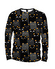 bluzy męskie Koszulka Longsleeve Męska DR.CROW Cats Orange