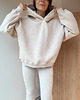 bluza z kapturem damska Bluza Soho light mocca melange z kapturem