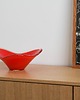 patery i talerze Patera czerwona, szkło Murano, włoski design, lata 60, produkcja: Włochy