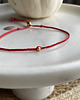 bransoletki z kamieni naturalnych Minimalistyczna - bransoletka na czerwonym sznureczku