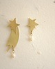 kolczyki z mosiądzu Kolczyki-gwiazdy z perłami