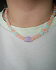 chokery Pomarańczowy naszyjnik choker z koralików serce