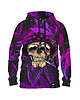 bluza z kapturem damska Damska Bluza z kapturem Cannabis Skull Pink