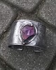 bransoletki wire wrapping Surowy ametyst - bransoletka regulowana