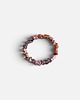 gumki do włosów Jedwabna scrunchie gumka frotka wąska micro kwiaty różowa