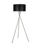 lampy podłogowe Lampa Podłogowa Hugo E27 Satyna z abażurem 50 cm