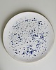 patery i talerze duży talerz ceramiczny w niebieskie kropki