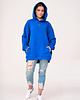 bluza z kapturem damska Hoodie Oversize Blue