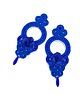 kolczyki soutache Carmen kolczyki sutasz chabrowe długie eleganckie z kwiatkiem