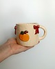 kubki Ceramiczny jesienny kubek w dynie i komardki