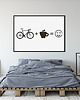 plakaty Plakat z rowerem. Rower + kawa = :-)
