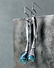 kolczyki wire wrapping Srebrne delikatne kolczyki  listki