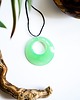 wisiory Okrągły, zielony wisiorek świecący w ciemności i UV handmade 3,9 cm