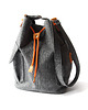torby na ramię torba - grey&orange&dots -