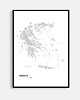 plakaty GRECJA mapa plakat